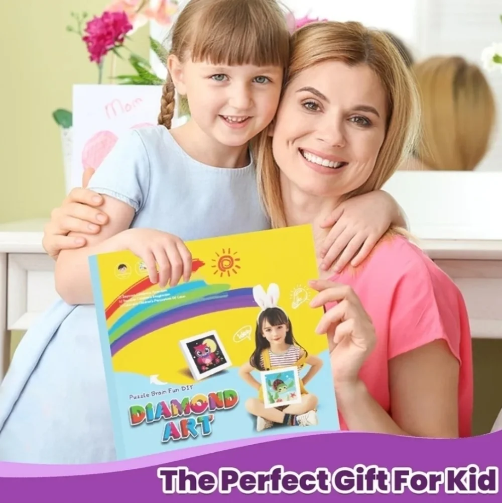 Genius maker Diamond Art Kits with Frame, 5D Diamond Art Kits